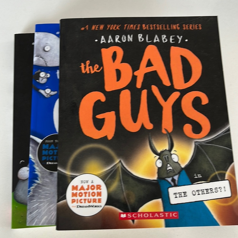 Brand new the Bad Guys (6,9,& 16) paperback books.